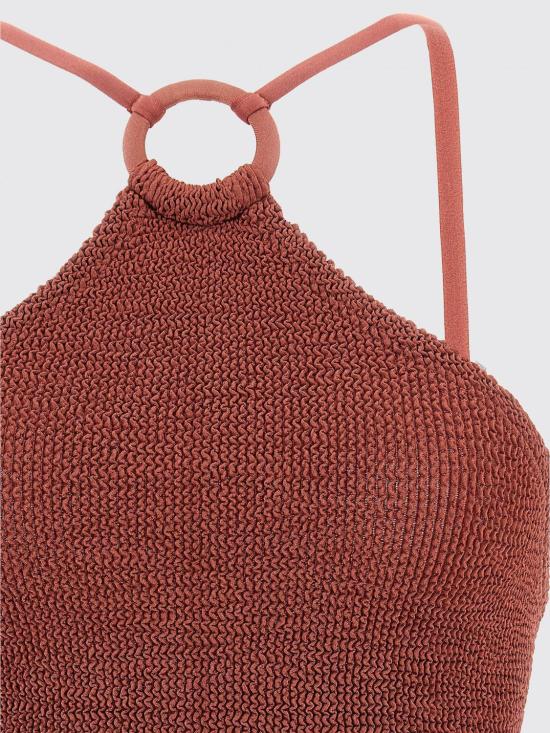 26SS 훈자 지 원피스 수영복 JASMINESWIM METALLICROSEWOOD Red - HUNZA G