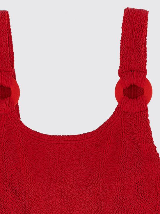 26SS 훈자 지 원피스 수영복 DOMINOSWIMCOVEREDHOOPS Red - HUNZA G