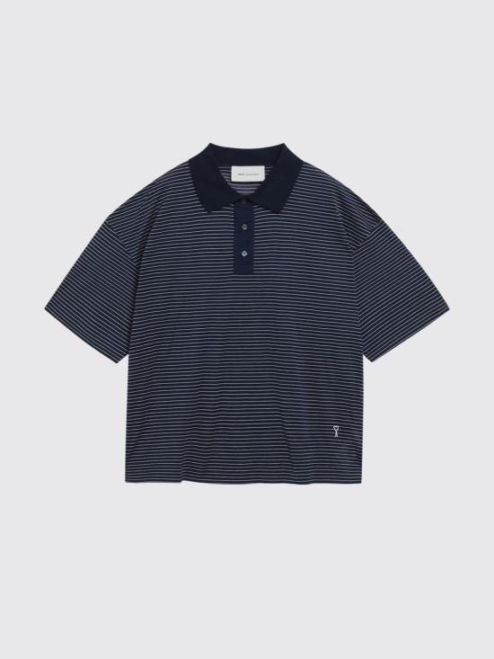 26SS 아미 폴로 티셔츠 UPL422UJE0212 A044 Striped - AMI