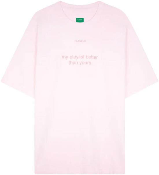 26SS 플라네르 탑 PLAYLISTTSHIRTWASHEDPINK