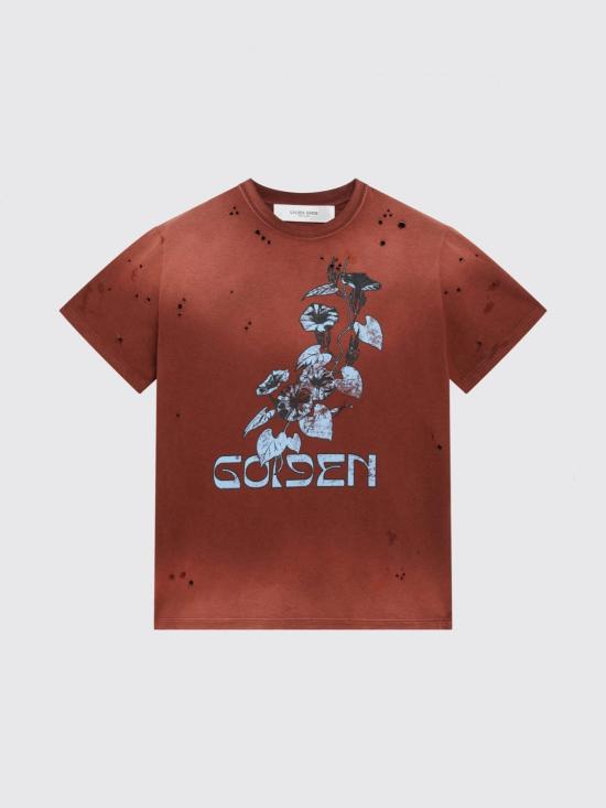 26SS 골든구스 반팔 티셔츠 GWP01220P002361 40225 Red - GOLDEN GOOSE