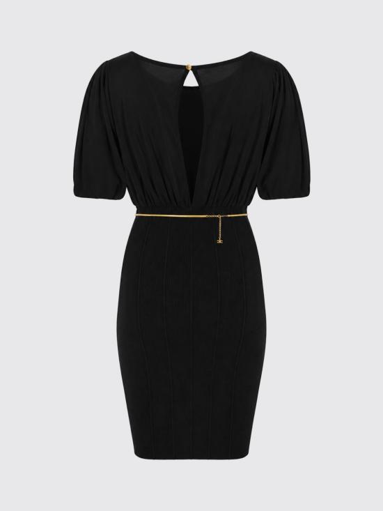 26SS 엘리자베타프랜치 미디 원피스 AM94T62E2 110 Black - ELISABETTA FRANCHI