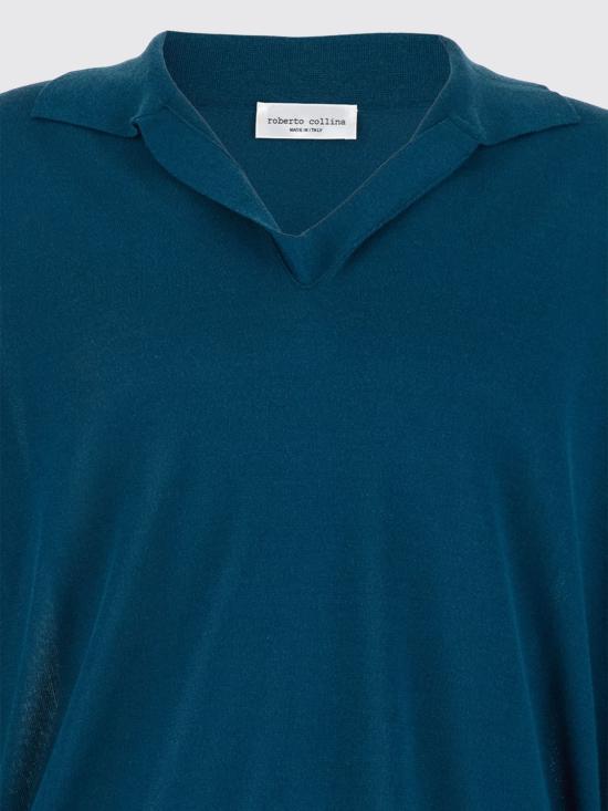 26SS 로베르토 콜리나 폴로 티셔츠 261MYA16004 14 Petroleum Blue - ROBERTO COLLINA