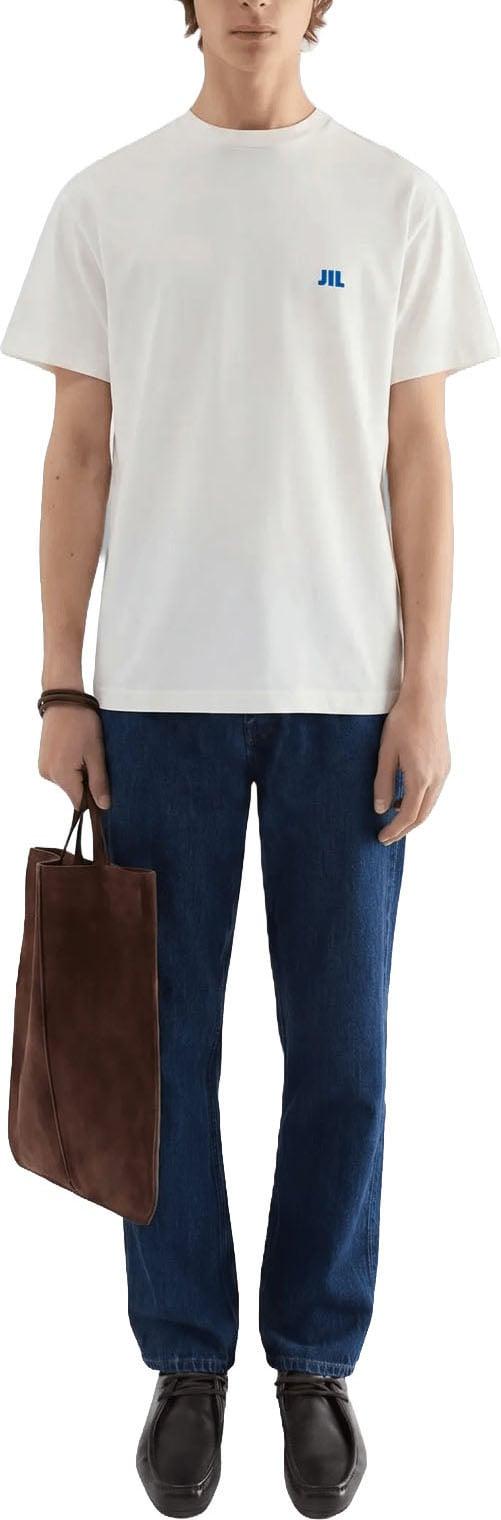 26FW 질샌더 반팔 티셔츠 JILSANDERJ22GC0283J45048100EMBROIDEREDLOGOTSHIRTSHORTSLEEVETSHIRTSWHITE - JIL SANDER