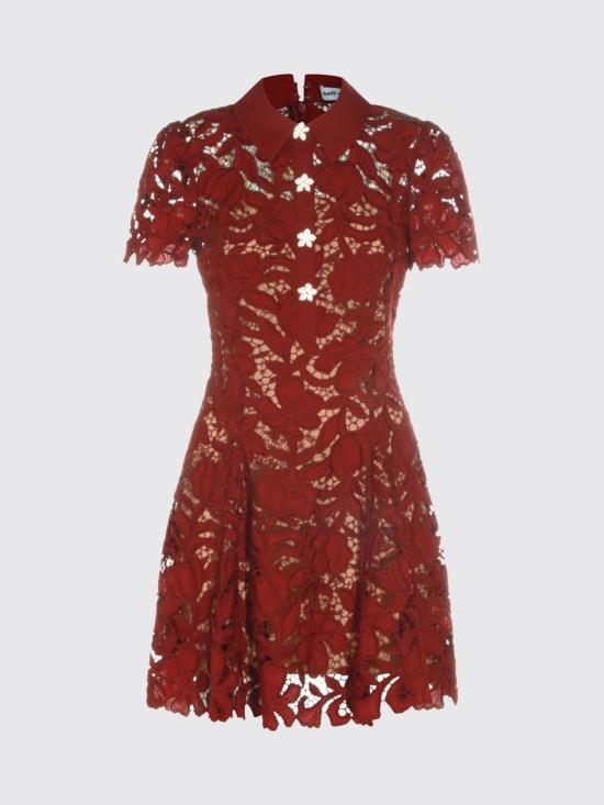 26FW 셀프 포트레이트 숏 원피스 PF26111SABU Burgundy - SELF PORTRAIT