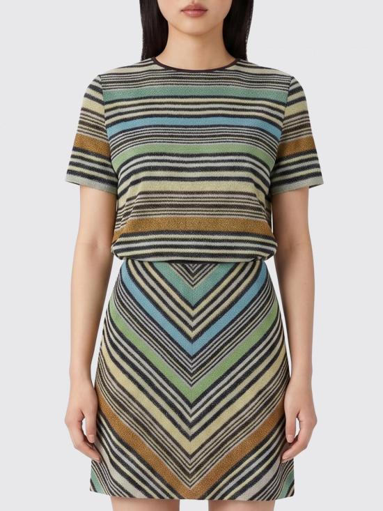 26SS 미소니 반팔 티셔츠 DS26SK1HBR0158 S72Q7 Multicolor