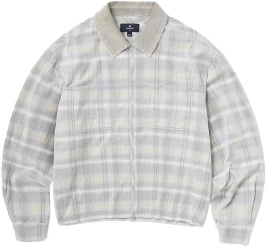26SS 리프레젠트 셔츠 CORDZIPFLANNELSHIRTMINERAL LICHTGREY