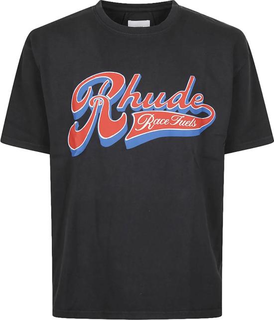 26SS 루드 탑 RHUDEPITSTOPTEEVINTAGEBLACKREDBLUE