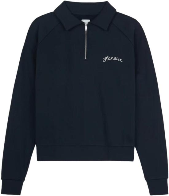 26SS 플라네르 니트 베스트 SIGNATURERAGLANHALFZIPNAVY