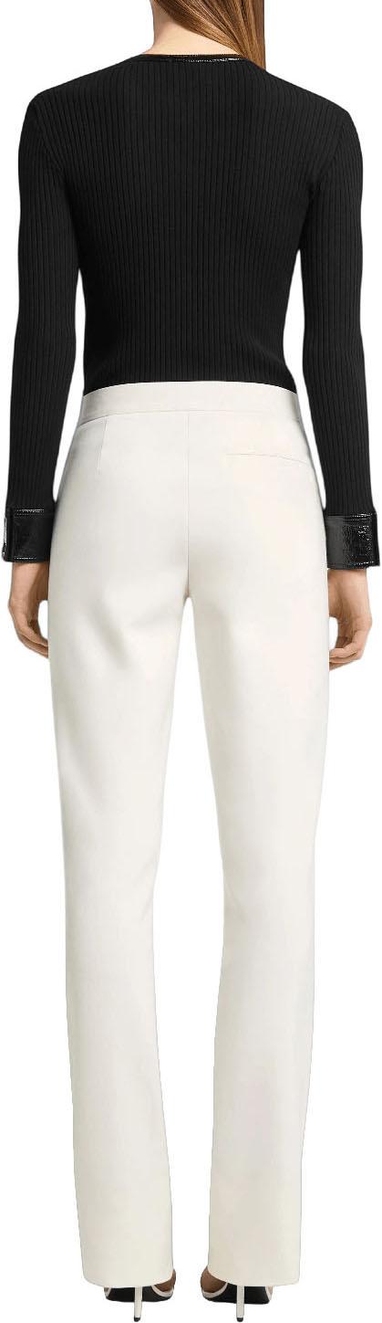 26FW 쿠레쥬 스웨터 COURREGES326MGI056FI00019999CONTRASTEDVINYLRIBKNITCARDIGANCARDIGANSBLACK - COURREGES