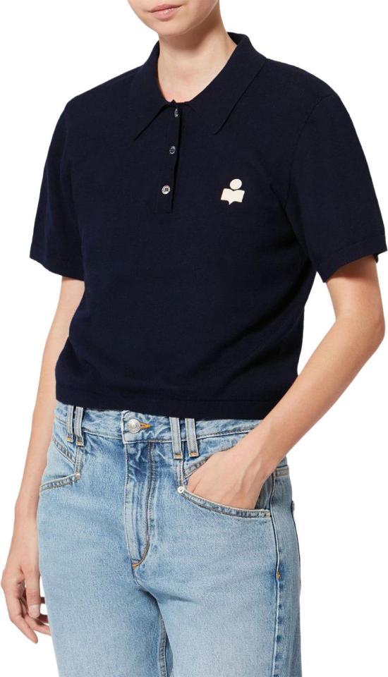 26SS 이자벨마랑 폴로 티셔츠 PU0849FAC1L17E30MI NAVY - ISABEL MARANT