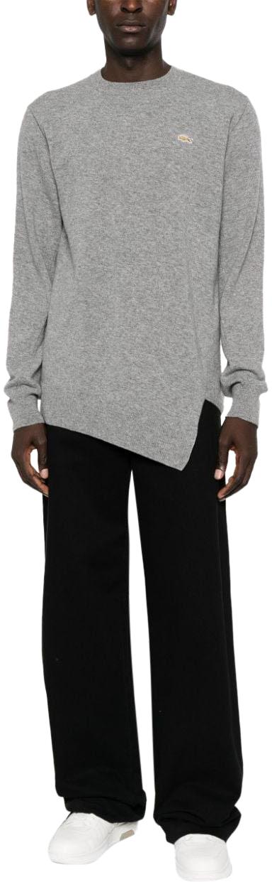  꼼데가르송 x 라코스테 코튼 스웨터 FLN0061 LICHTGREY - COMME DES GARCONS