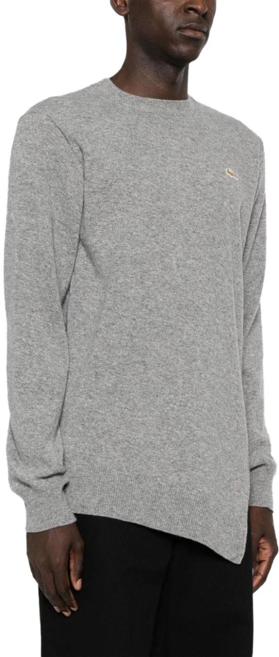  꼼데가르송 x 라코스테 코튼 스웨터 FLN0061 LICHTGREY - COMME DES GARCONS