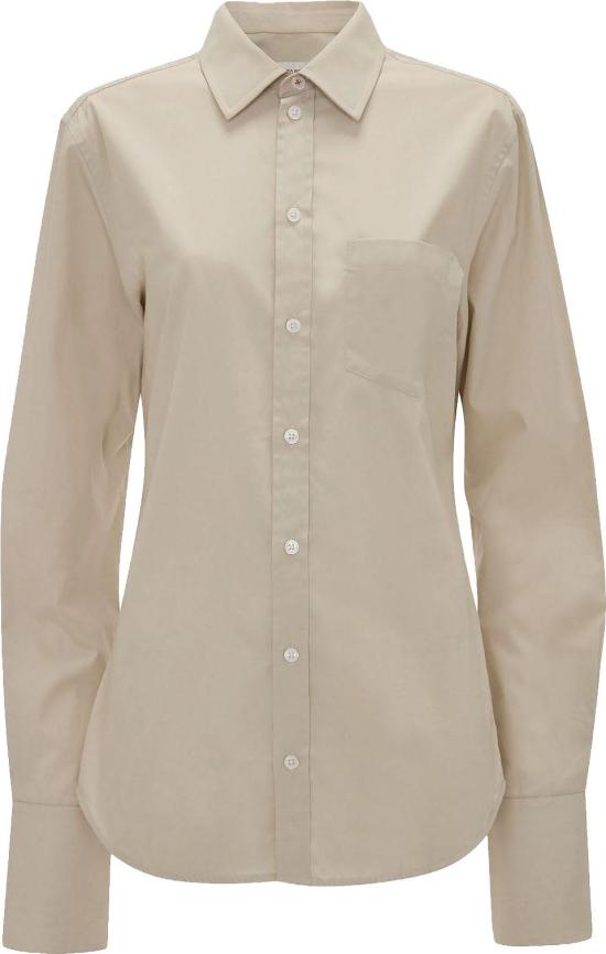 25FW 빅토리아 베컴 셔츠 TABDETAILLONGSLEEVESHIRT BEIGE