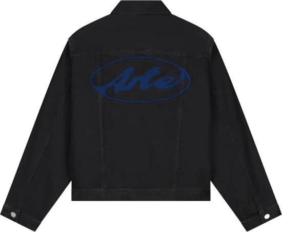 26SS 아르떼 앤트워프 데님 자켓 CIRCLELOGOJEANSJACKETBLACK