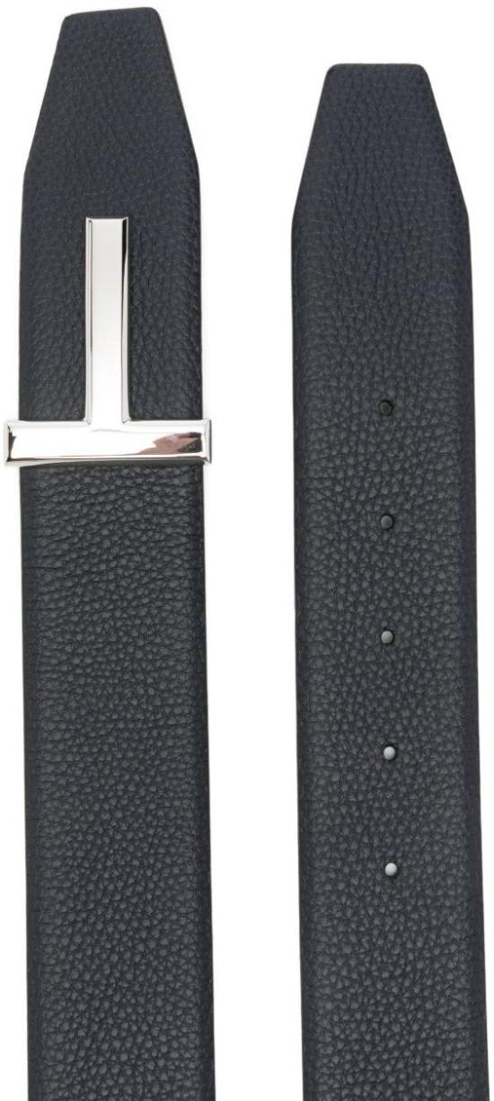 26FW 톰포드 그레인 레더 T 아이콘 벨트 40mm TB178LCL236SUNA NAVY - TOMFORD