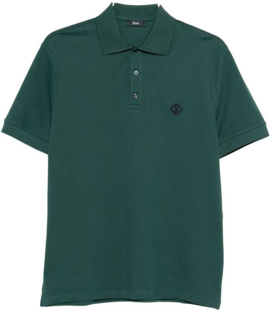 26SS 에르노 로고 자수 폴로 셔츠 JPL00135U540057810 DONKERGREEN