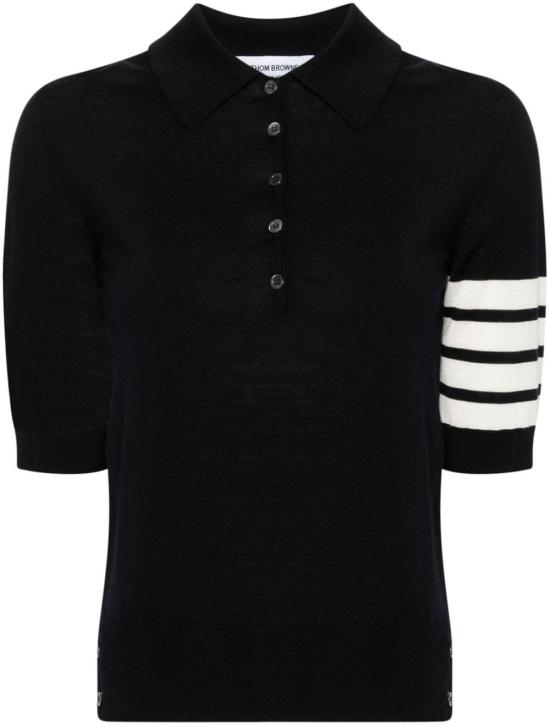26FW 톰브라운 울 4바 릴렉스드 폴로 니트 FKP053AY1014415 NAVY