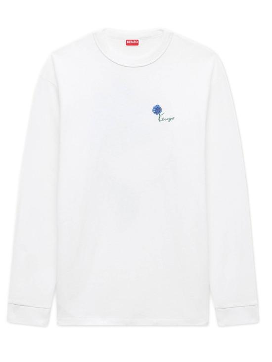 26FW 겐조 긴팔 티셔츠 FG65TL3634SK 02 Bianco