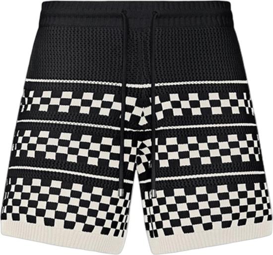 26SS 아미리 숏팬츠 CHECKEREDMESHSHORTBLACK