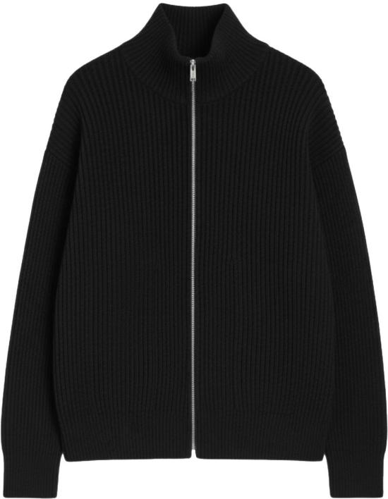 25FW 질샌더 베스트 ZIPUPCARDIGAN BLACK