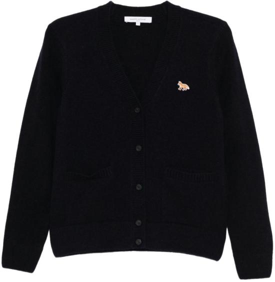 25FW 메종키츠네 베이비 폭스 램스울 박시 가디건 PW00501KT10060413 NAVY