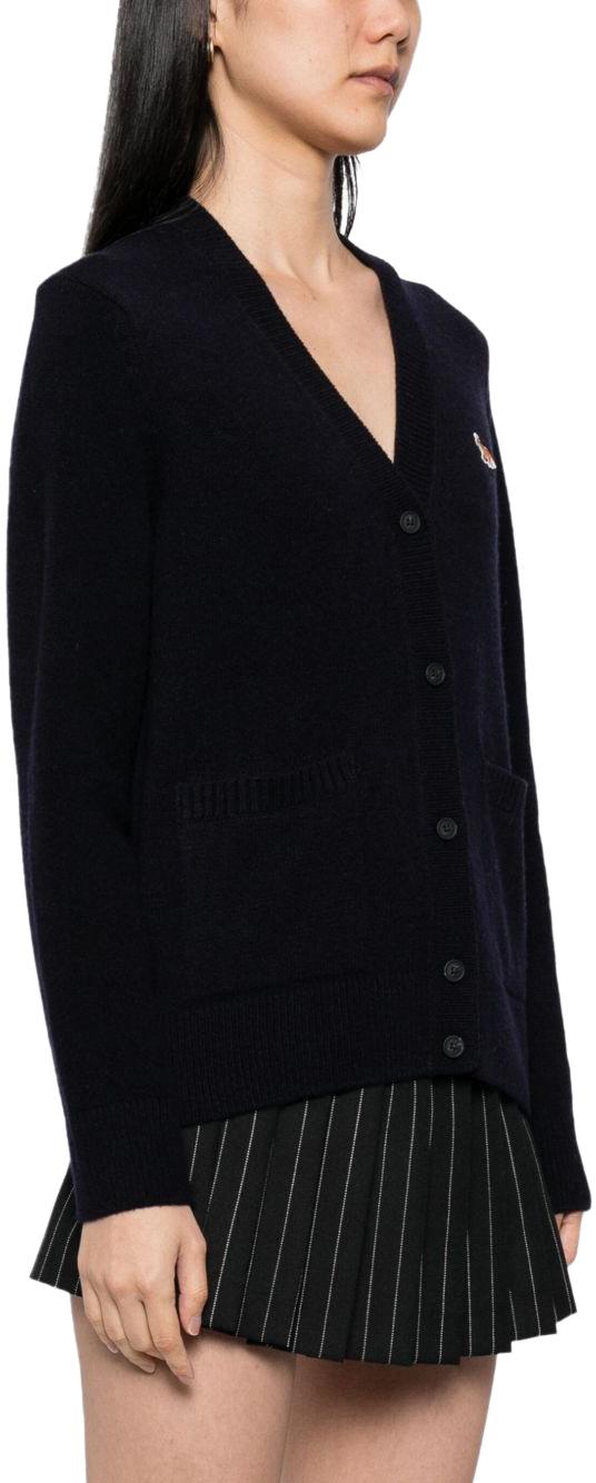 25FW 메종키츠네 베이비 폭스 램스울 박시 가디건 PW00501KT10060413 NAVY - MAISON KITSUNE