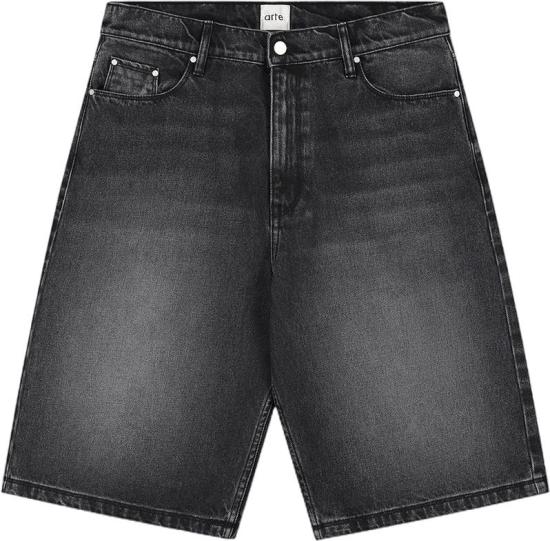 26SS 아르떼 앤트워프 숏팬츠 ROUNDPOCKETDENIMSHORTFADEBLACK DONKERGREY