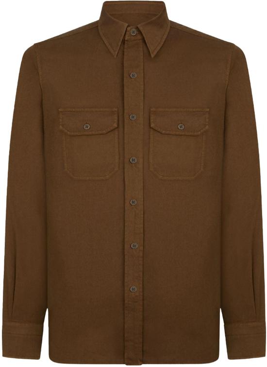 26SS 톰포드 셔츠 FMC295BRONZEOLIVESHIRTSMILITARY BROWN