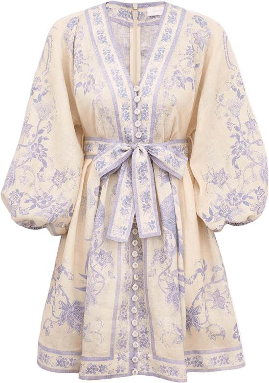 26FW 짐머만 미디 원피스 INDRAPLUNGEMINIJURK WHITE