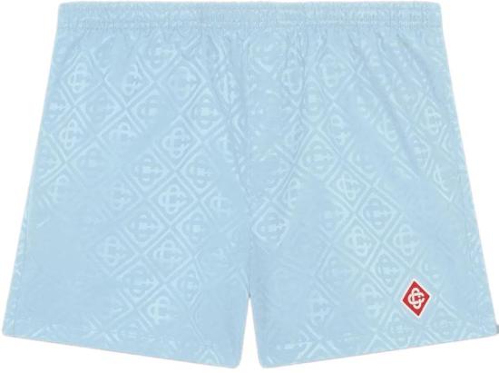 26SS 카사블랑카 스윔팬츠 MONOGRAMJACQUARDSWIMSHORTS1 LICHTBLUE