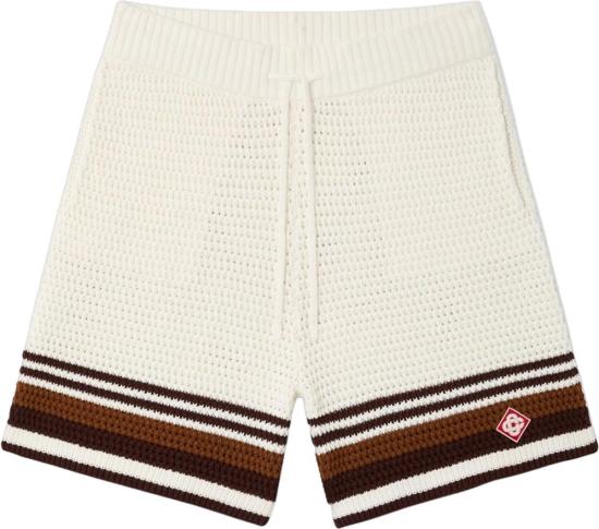26FW 카사블랑카 숏팬츠 GEHAAKTESHORTS WHITE