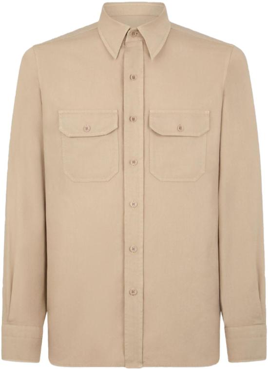 26SS 톰포드 셔츠 FMC295BEIGESHIRTSMILITARY
