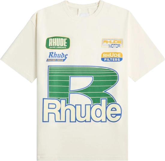 25FW 루드 탑 ROADWAYRACINGPRINTTSHIRT WHITE