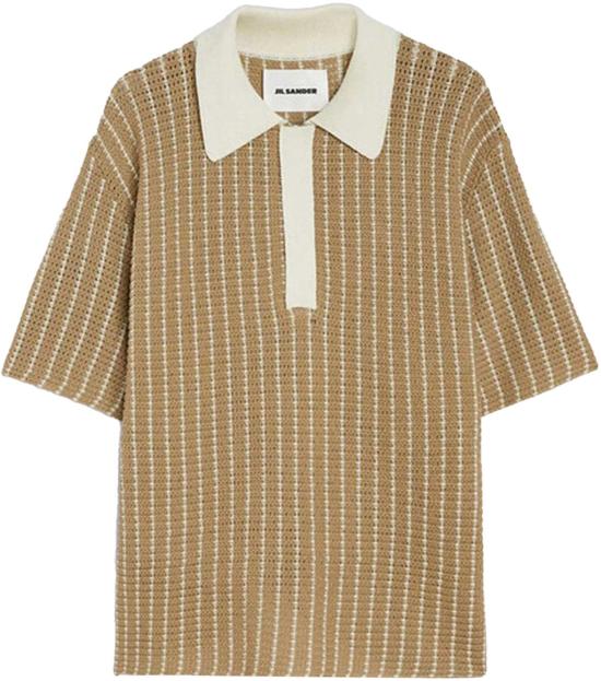26SS 질샌더 폴로 티셔츠 J22GL0131J15467291 BEIGE