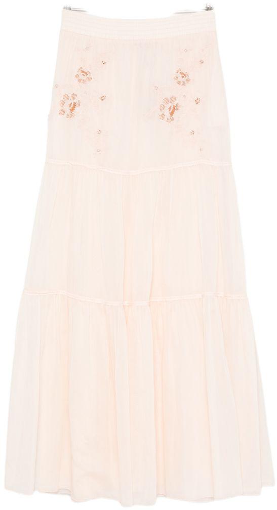 26SS 에르마노 설비노 롱 스커트 D484O608XYRR4808 WHITE