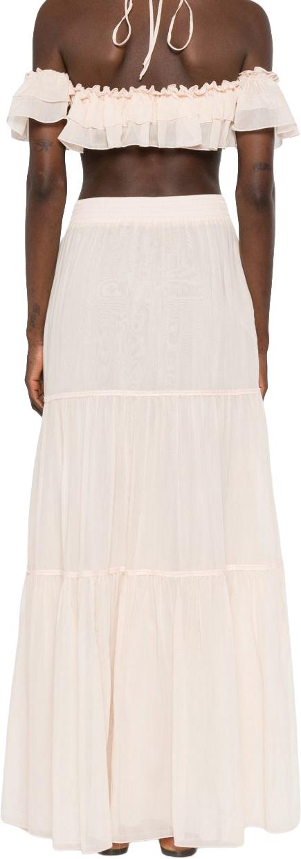 26SS 에르마노 설비노 롱 스커트 D484O608XYRR4808 WHITE - ERMANNO SCERVINO