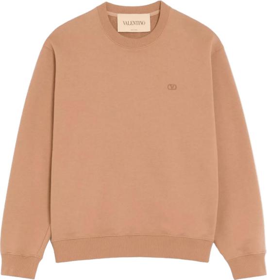 26FW 발렌티노 가라바니 스웨터 VALENTINO9V3MF28RBMN10RVLOGOSIGNATURESWEATERCREWNECKSWEATERSBEIGE