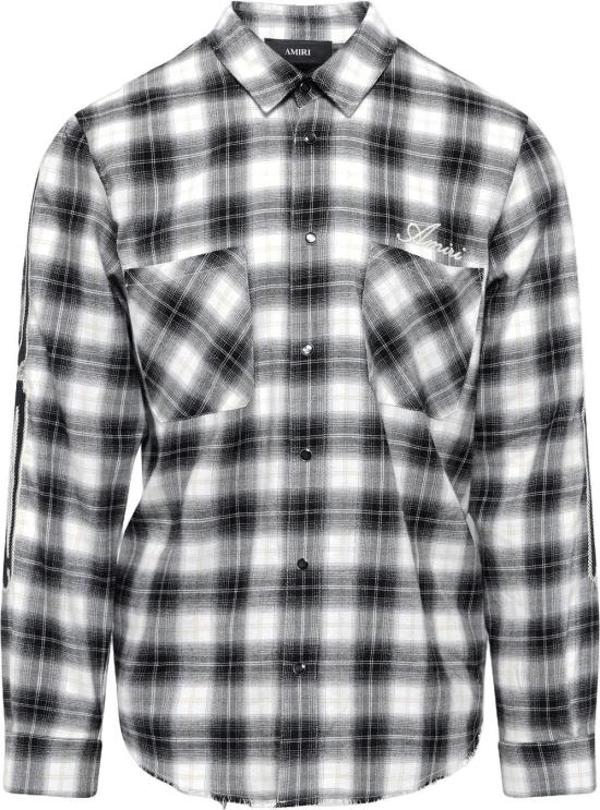 26SS 아미리 셔츠 BONESFLANNELOVERSHIRTBLACK