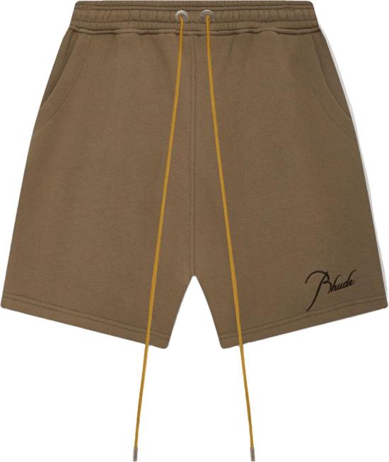 26SS 루드 숏팬츠 CLASSIQUESWEATSHORTMOSSGREENBLACK TAUPE