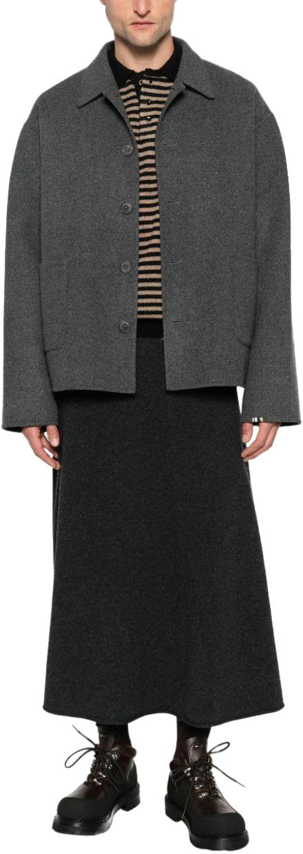 25FW 익스트림캐시미어 롱 스커트 EASESHADOW DONKERGREY - EXTREME CASHMERE