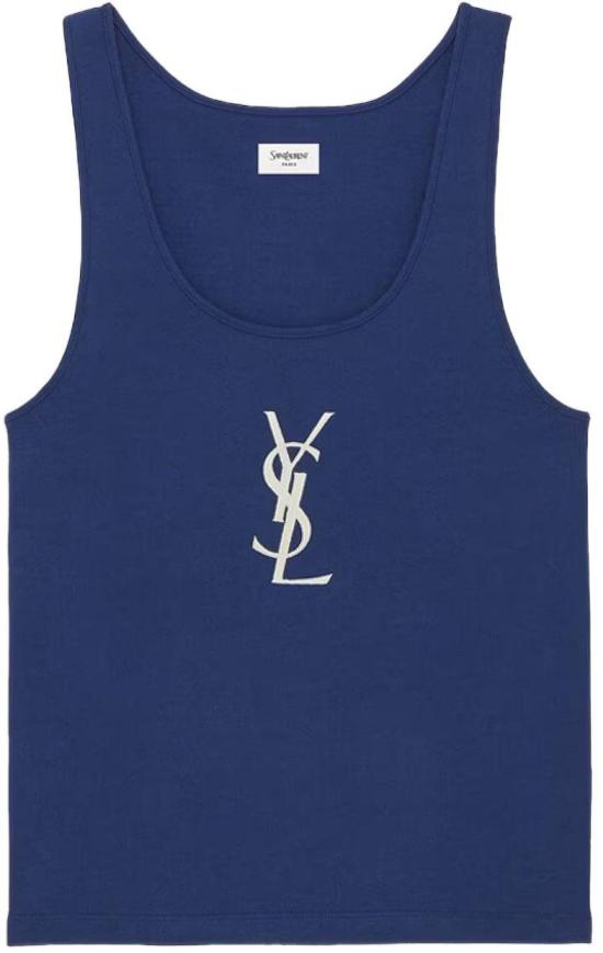 26SS 생로랑 민소매 티셔츠 858319Y38AK4069 NAVY