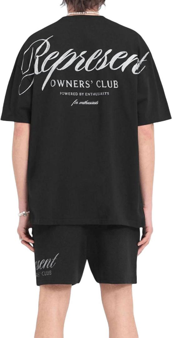26FW 리프레젠트 반팔 티셔츠 REPRESENTOCM41201001OWNERSCLUBSCRIPTTSHIRTSHORTSLEEVETSHIRTSBLACK - REPRESENT