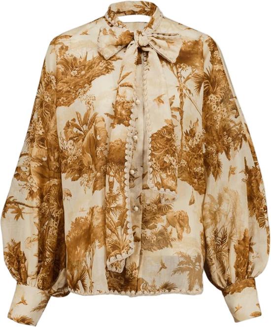 26FW 짐머만 블라우스 INDRASAFARISTRIKBLOUSE BEIGE