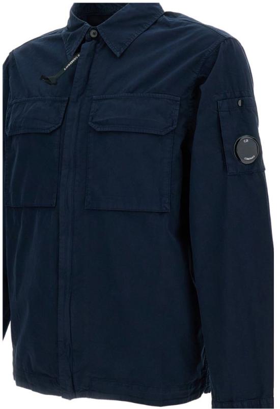 26SS 씨피 컴퍼니 오가닉 개버딘 지퍼 렌즈 오버셔츠 20CMOS156A110143G888 NAVY - C.P. COMPANY
