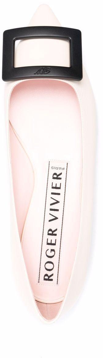  로저비비에 고메틴 래커드 버클 발레리나 플랫 RVW57527920NK09999 WHITE - ROGER VIVIER