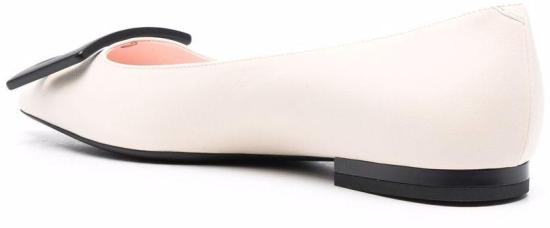  로저비비에 고메틴 래커드 버클 발레리나 플랫 RVW57527920NK09999 WHITE - ROGER VIVIER