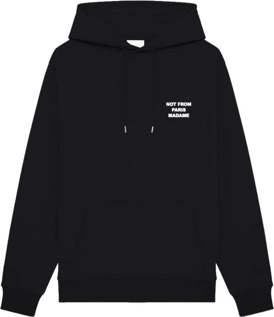 26FW 드롤드무슈 후드 티셔츠 SLOGANHOODIE1 BLACK