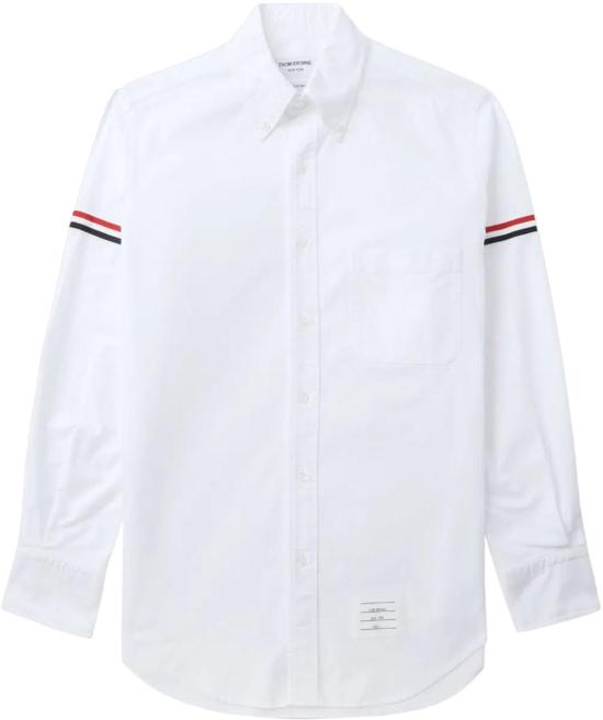 26FW 톰브라운 긴팔 셔츠 CLASSICLONGSLEEVEBUTTONDOWNPOINTCOLLARSHIRTWGGARMBANDINOXFORD100 WHITE