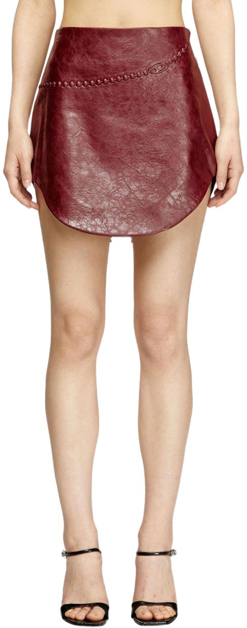 26SS 디젤 숏 스커트 8051209550980 MAROON - DIESEL